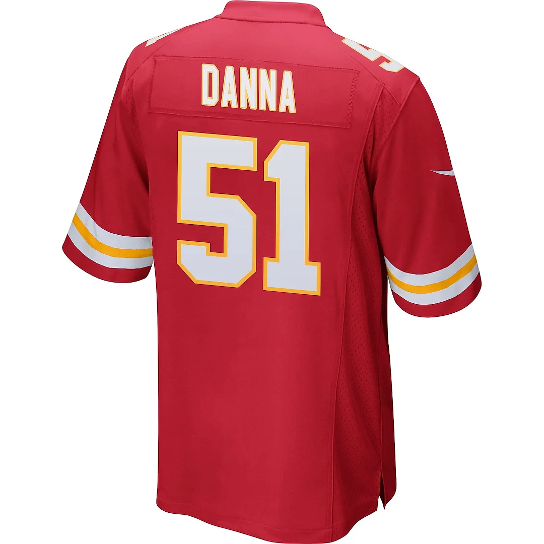 Zennovawear Mike Danna 51 Kansas City Chiefs AFC Champions Patch Game Men Jersey - Red