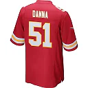Zennovawear Mike Danna 51 Kansas City Chiefs AFC Champions Patch Game Men Jersey - Red