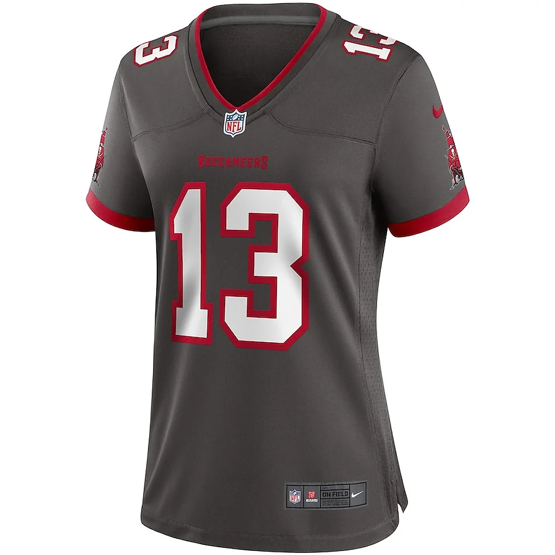 Zennovawear Mike Evans 13 Tampa Bay Buccaneers Women Alternate Game Jersey - Pewter