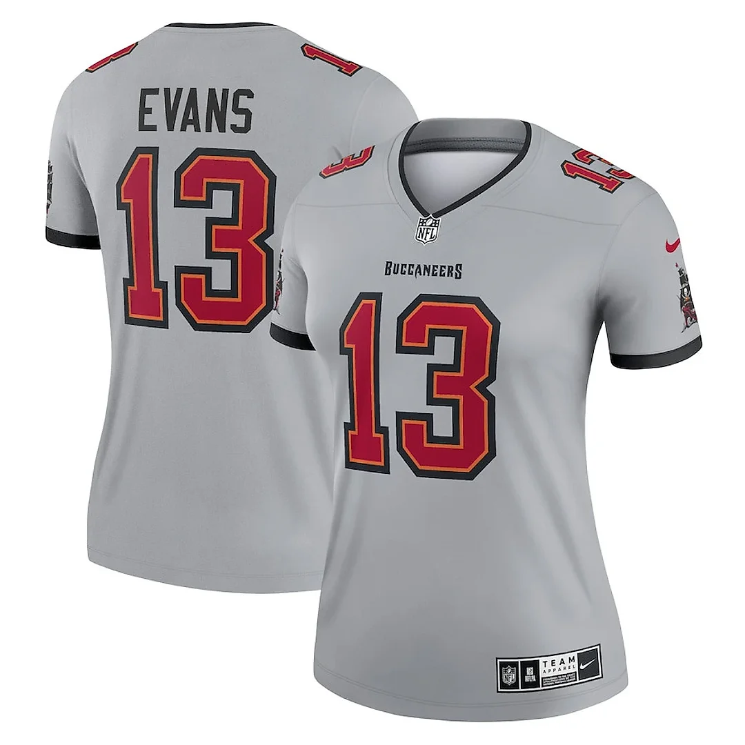 Zennovawear Mike Evans 13 Tampa Bay Buccaneers Women Inverted Legend Jersey - Gray