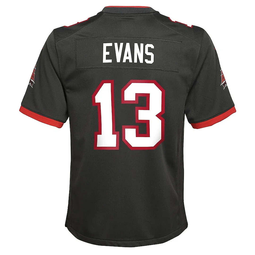 Zennovawear Mike Evans 13 Tampa Bay Buccaneers YOUTH Game Jersey - Pewter