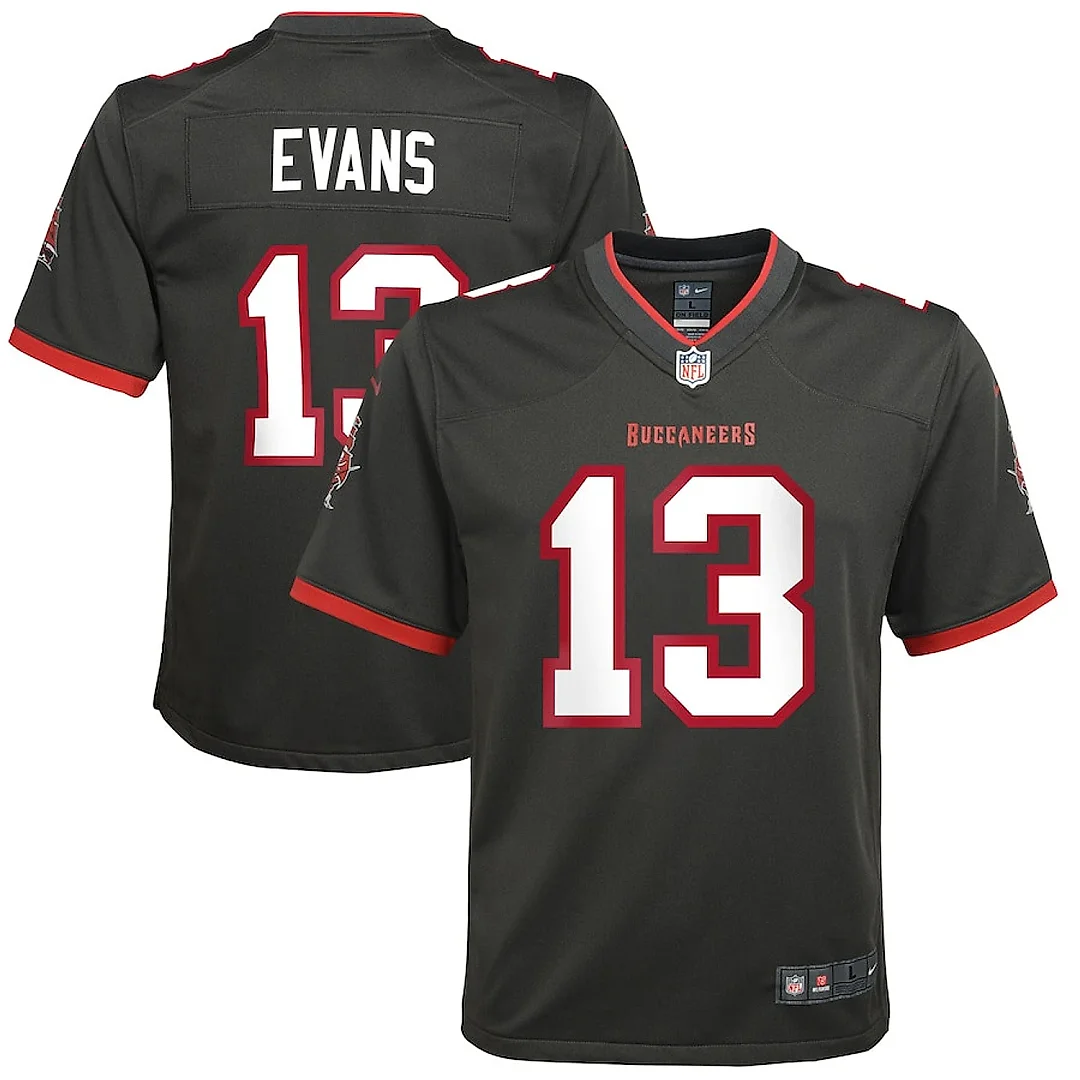 Zennovawear Mike Evans 13 Tampa Bay Buccaneers YOUTH Game Jersey - Pewter