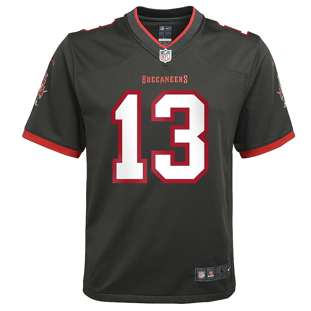 Zennovawear Mike Evans 13 Tampa Bay Buccaneers YOUTH Game Jersey - Pewter