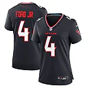 Zennovawear Mike Ford 4 Houston Texans Women's Team Game Jersey - Navy