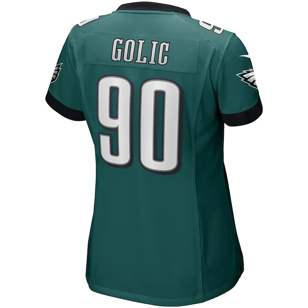 Zennovawear Mike Golic 90 Philadelphia Eagles Women Game Retired Jersey - Midnight Green