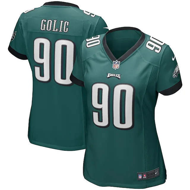 Zennovawear Mike Golic 90 Philadelphia Eagles Women Game Retired Jersey - Midnight Green