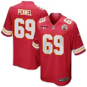 Zennovawear Mike Pennel 69 Kansas City Chiefs AFC Champions Patch Game Men Jersey - Red