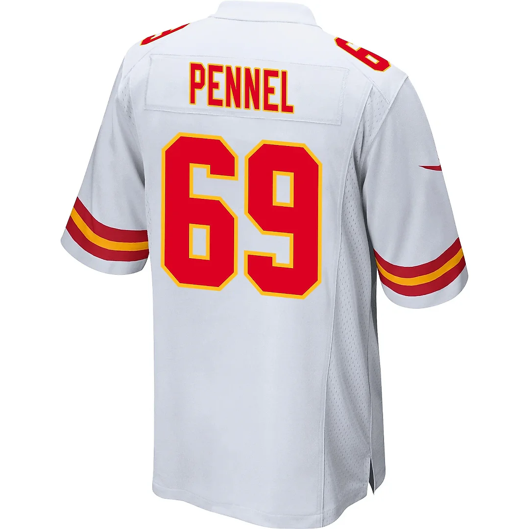 Zennovawear Mike Pennel 69 Kansas City Chiefs AFC Champions Patch Game Men Jersey - White