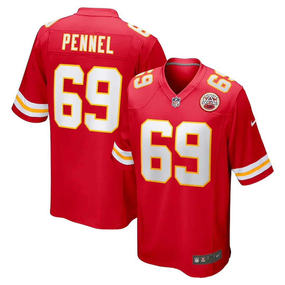 Zennovawear Mike Pennel 69 Kansas City Chiefs Game Men Jersey - Red