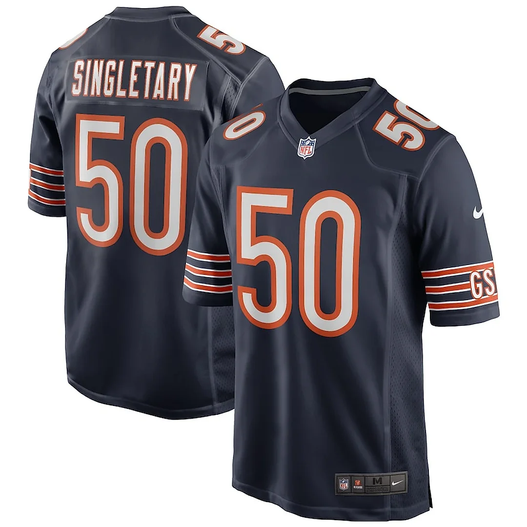 Zennovawear Mike Singletary 50 Chicago Bears Men Game Retired Jersey - Navy