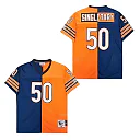 Zennovawear Mike Singletary 50 Chicago Bears Two-Toned Retro Throwback Men Jersey - Orange/Navy
