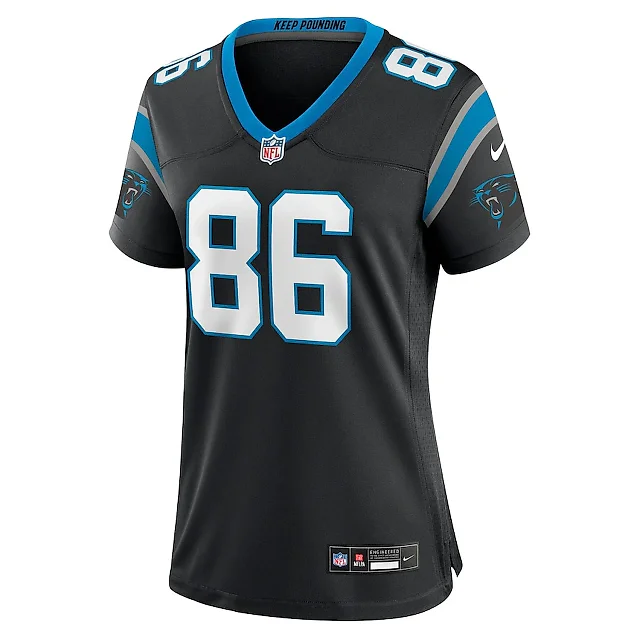 Zennovawear Mike Strachan 86 Carolina Panthers Game Women Jersey - Black