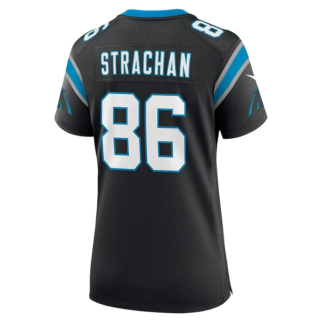 Zennovawear Mike Strachan 86 Carolina Panthers Game Women Jersey - Black