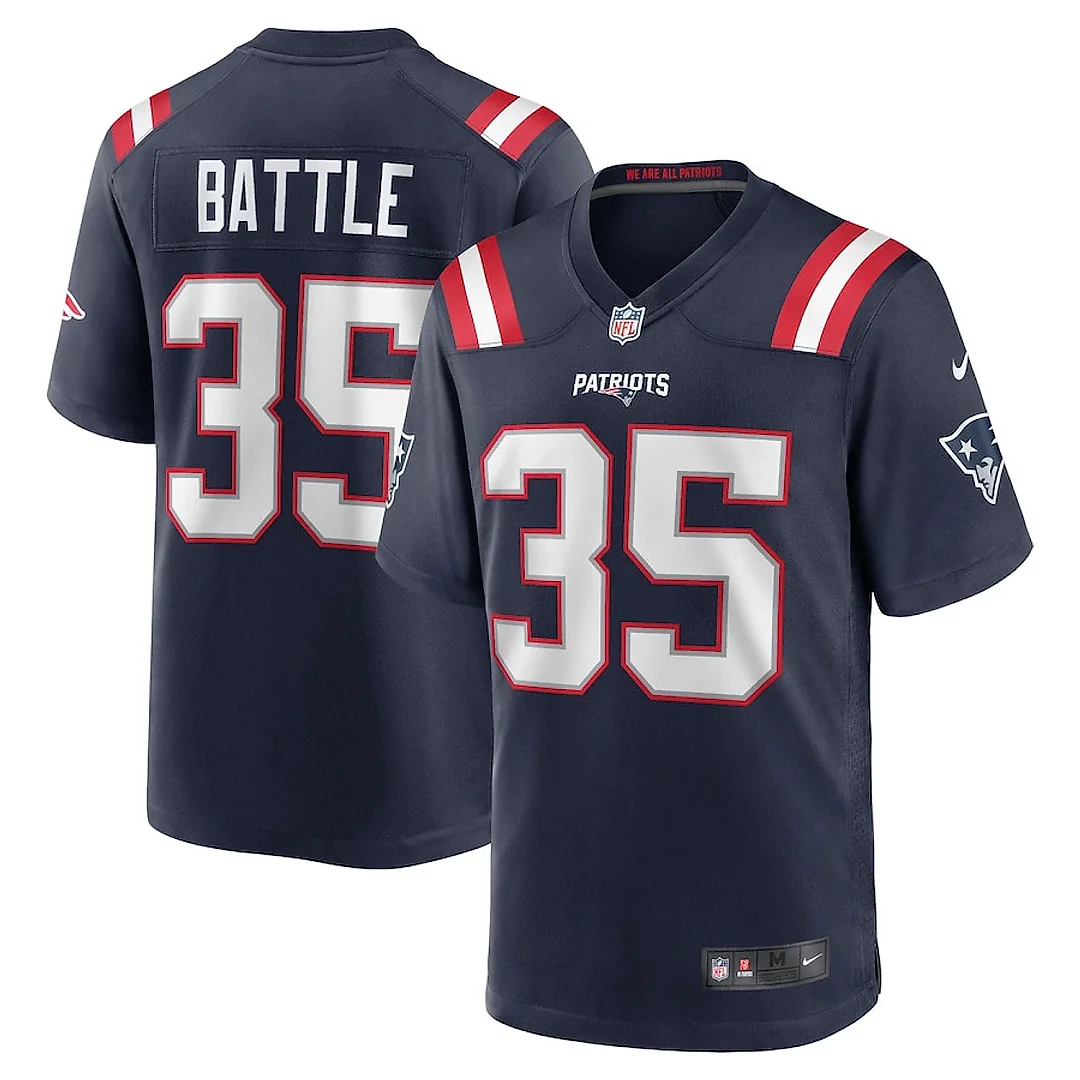 Zennovawear Miles Battle 35 New England Patriots Game Men Jersey - Navy