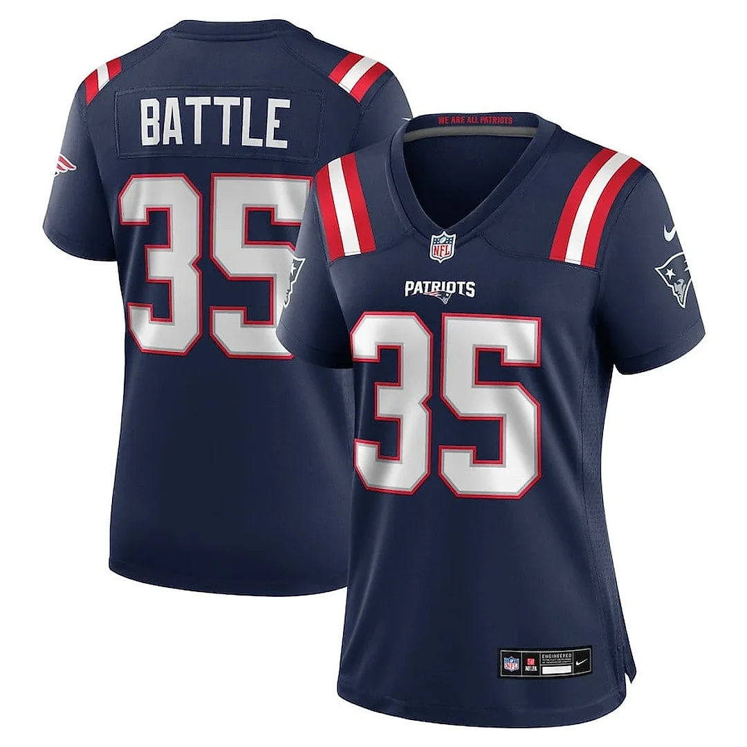 Zennovawear Miles Battle 35 New England Patriots Women's Game Jersey - Navy