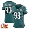 Zennovawear Milton Williams 93 Philadelphia Eagles Super Bowl LIX Women's Jersey - Midnight Green