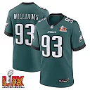 Zennovawear Milton Williams 93 Philadelphia Eagles Super Bowl LIX Jersey - Men's - Midnight Green