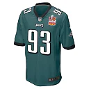 Zennovawear Milton Williams 93 Philadelphia Eagles Super Bowl LIX Champions Patch Game Men Jersey - Midnight Green