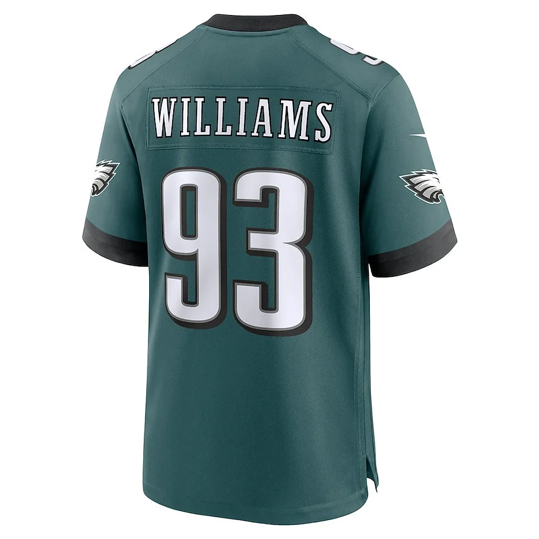 Zennovawear Milton Williams 93 Philadelphia Eagles Super Bowl LIX YOUTH Jersey - Midnight Green