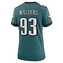 Zennovawear Milton Williams 93 Philadelphia Eagles Women's Team Game Jersey - Midnight Green