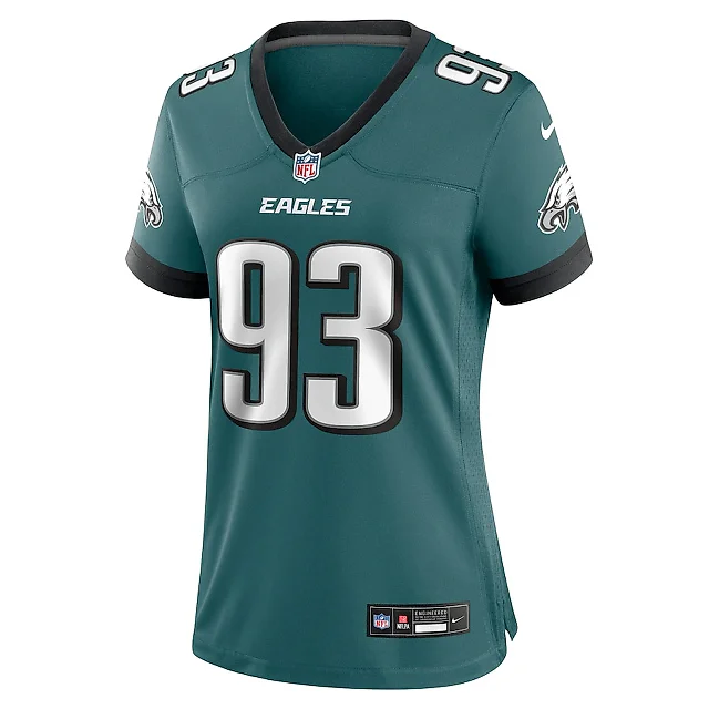 Zennovawear Milton Williams 93 Philadelphia Eagles Women's Team Game Jersey - Midnight Green