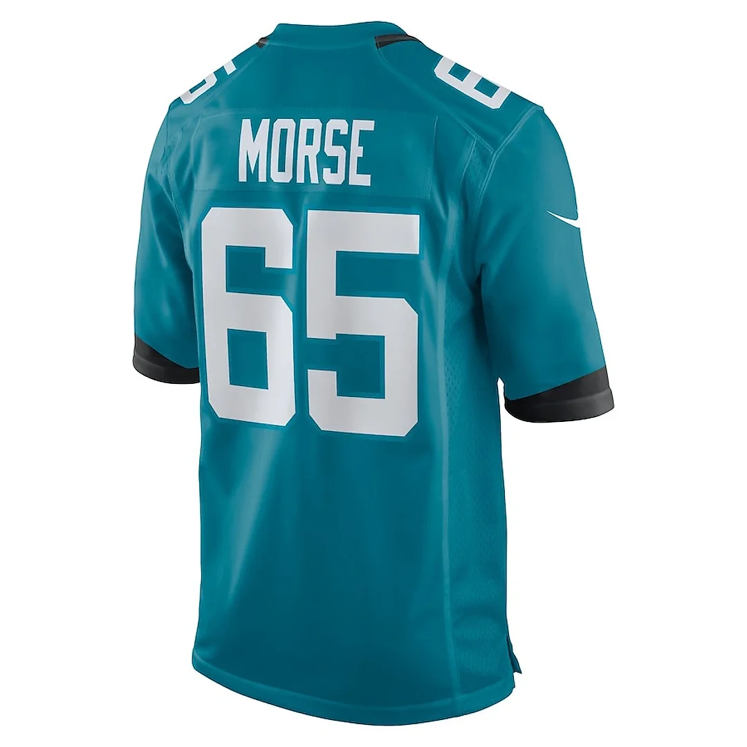 Zennovawear Mitch Morse 65 Jacksonville Jaguars Alternate Game Men Jersey - Teal