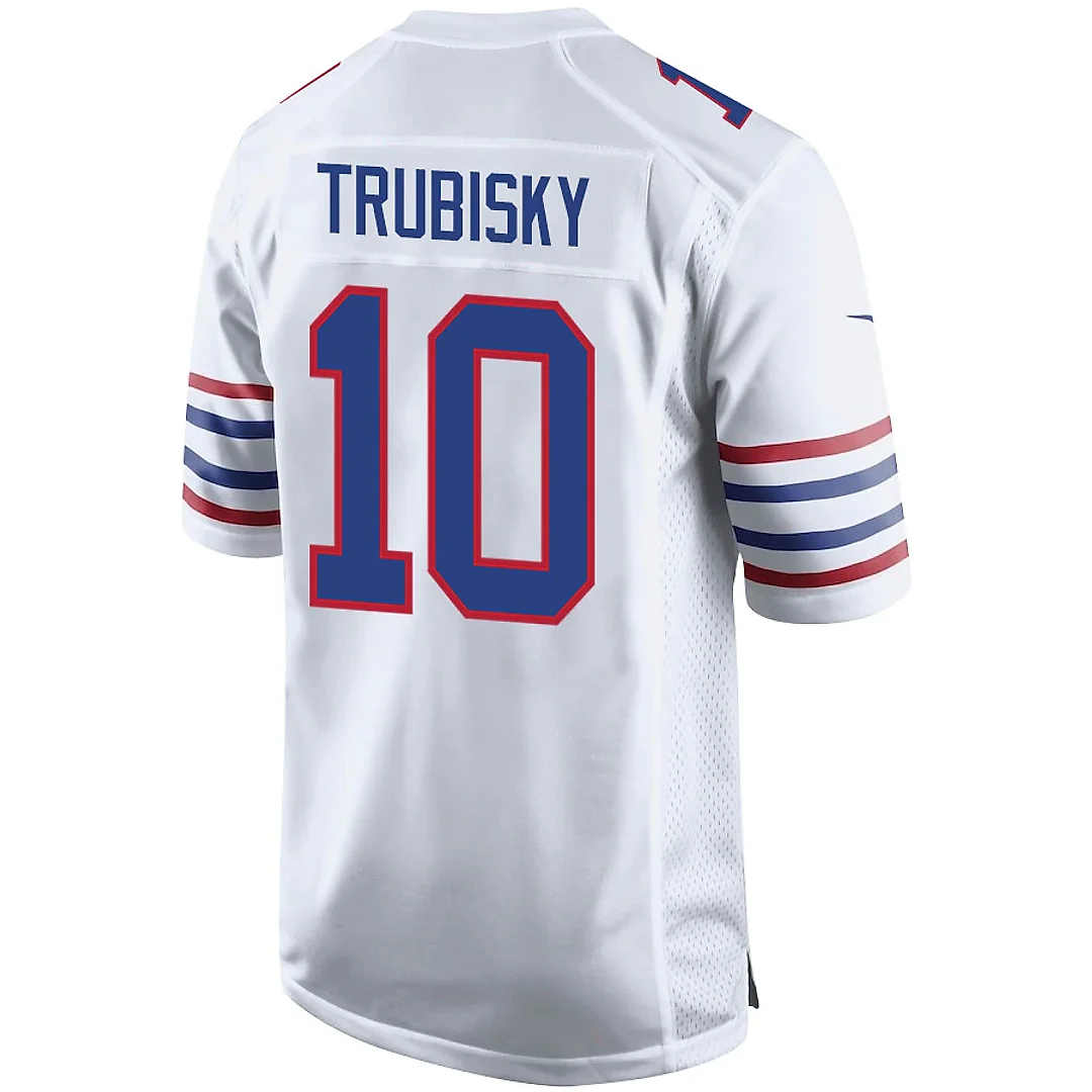 Zennovawear Mitch Trubisky 10 Buffalo Bills Team Alternate Game Men Jersey - White