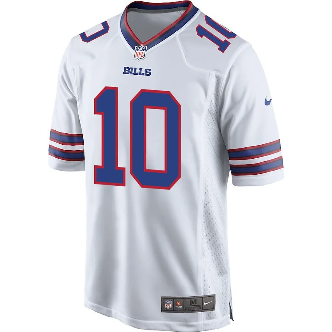 Zennovawear Mitch Trubisky 10 Buffalo Bills Team Game Men Jersey - White