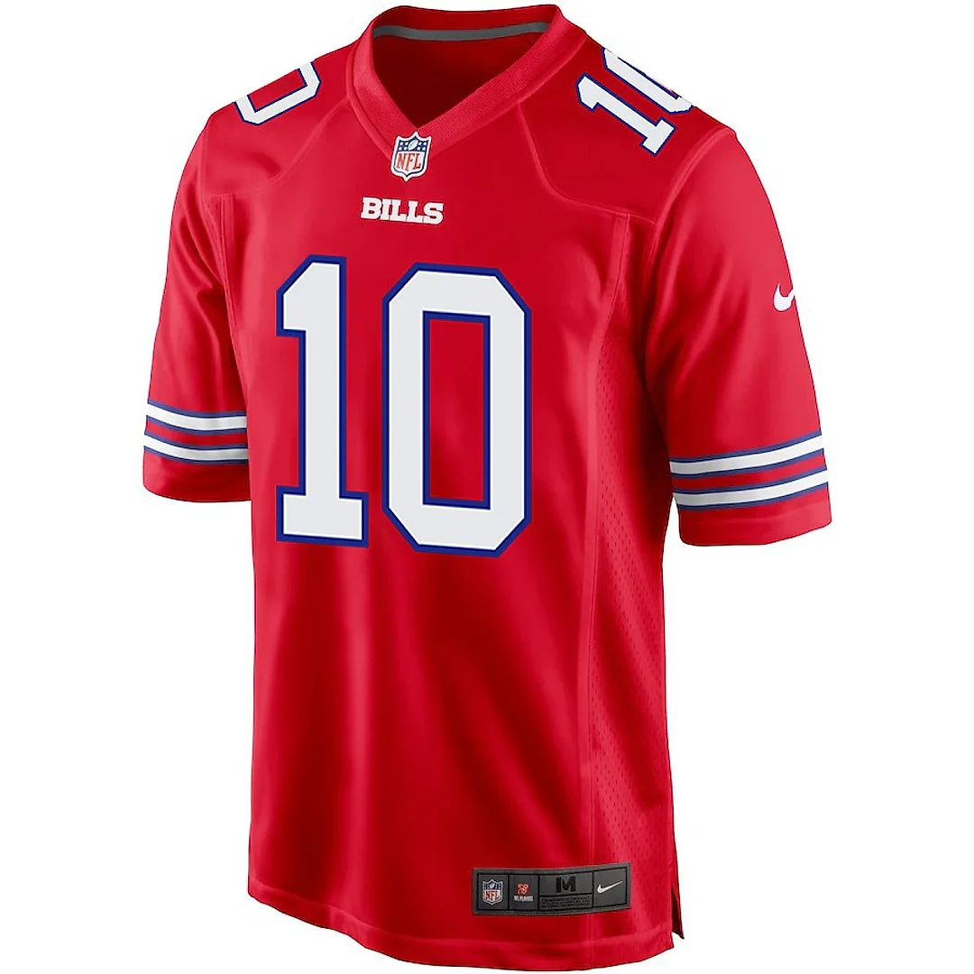 Zennovawear Mitch Trubisky 10 Buffalo Bills Team Game Men Jersey - Red