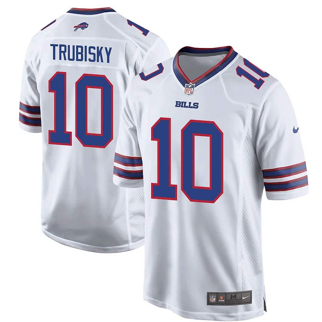 Zennovawear Mitch Trubisky 10 Buffalo Bills Team Game Men Jersey - White