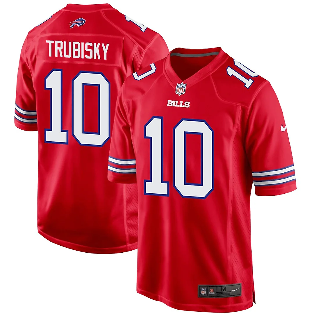 Zennovawear Mitch Trubisky 10 Buffalo Bills Team Game Men Jersey - Red