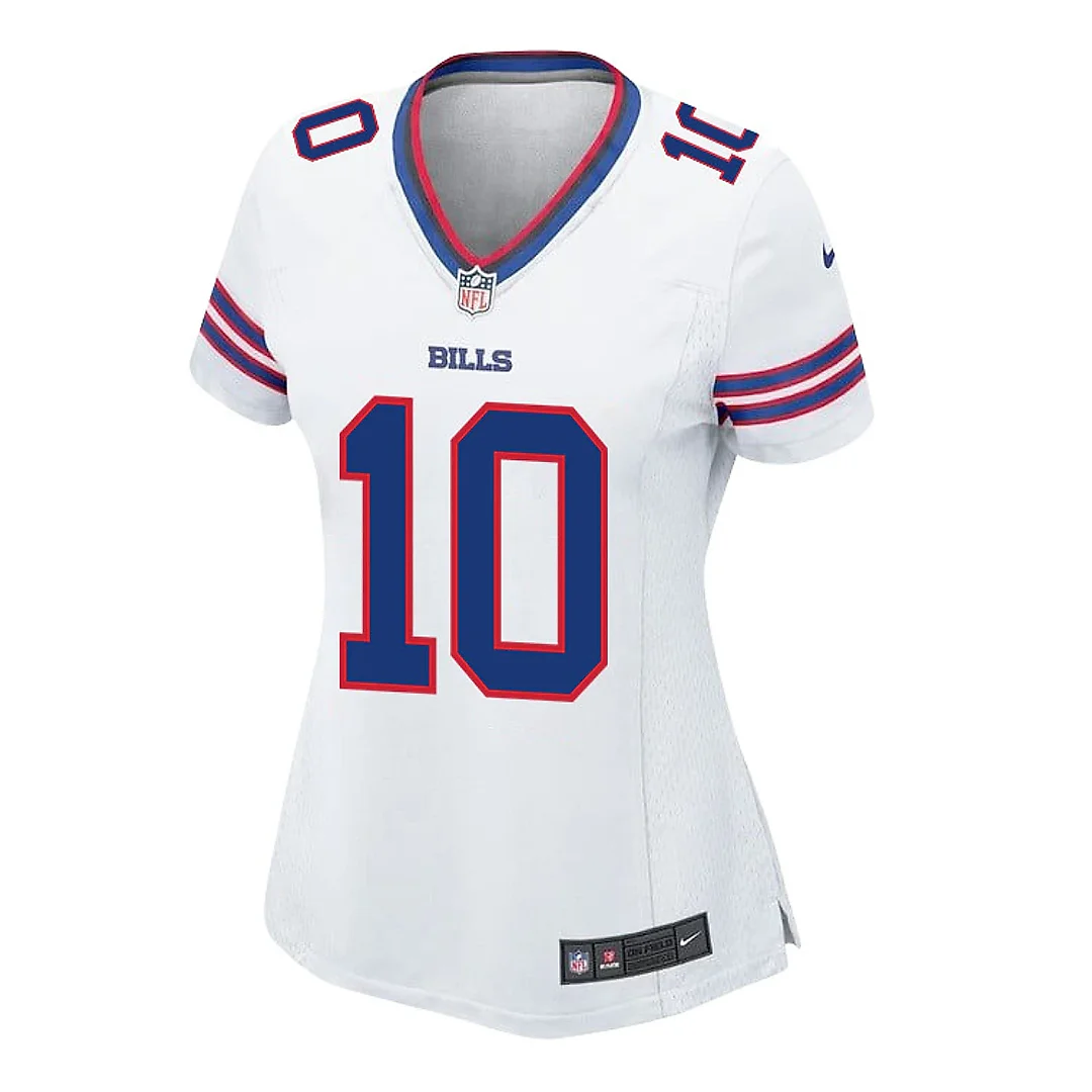 Zennovawear Mitch Trubisky 10 Buffalo Bills Team Game Women Jersey - White