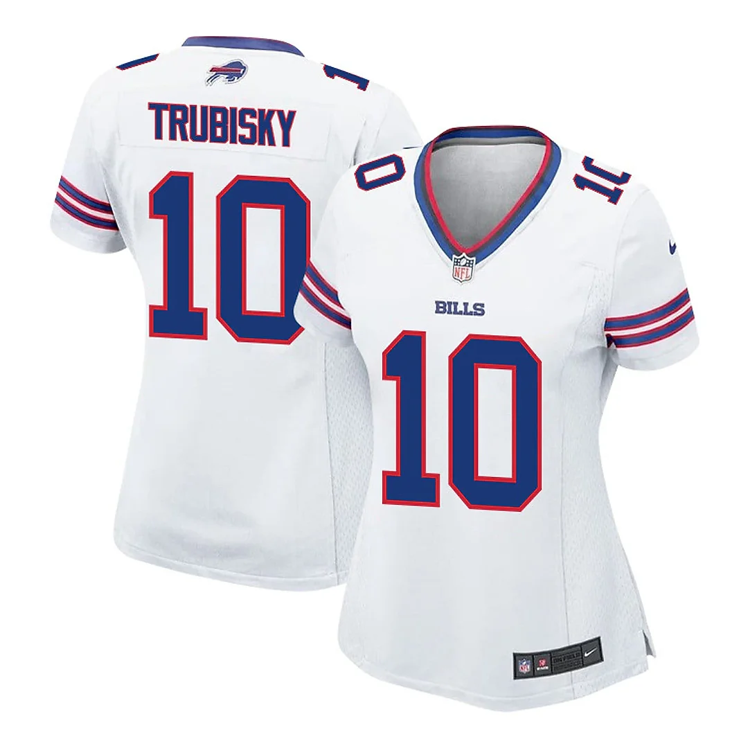 Zennovawear Mitch Trubisky 10 Buffalo Bills Team Game Women Jersey - White