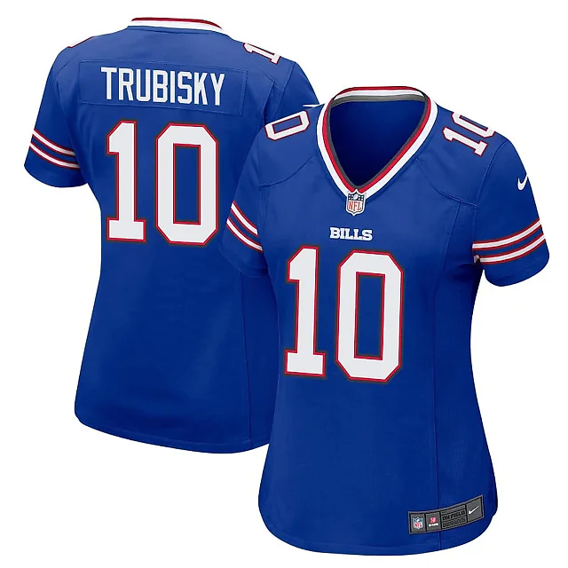 Zennovawear Mitch Trubisky 10 Buffalo Bills Team Game Women Jersey - Royal