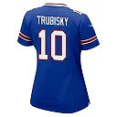 Zennovawear Mitch Trubisky 10 Buffalo Bills Team Game Women Jersey - Royal