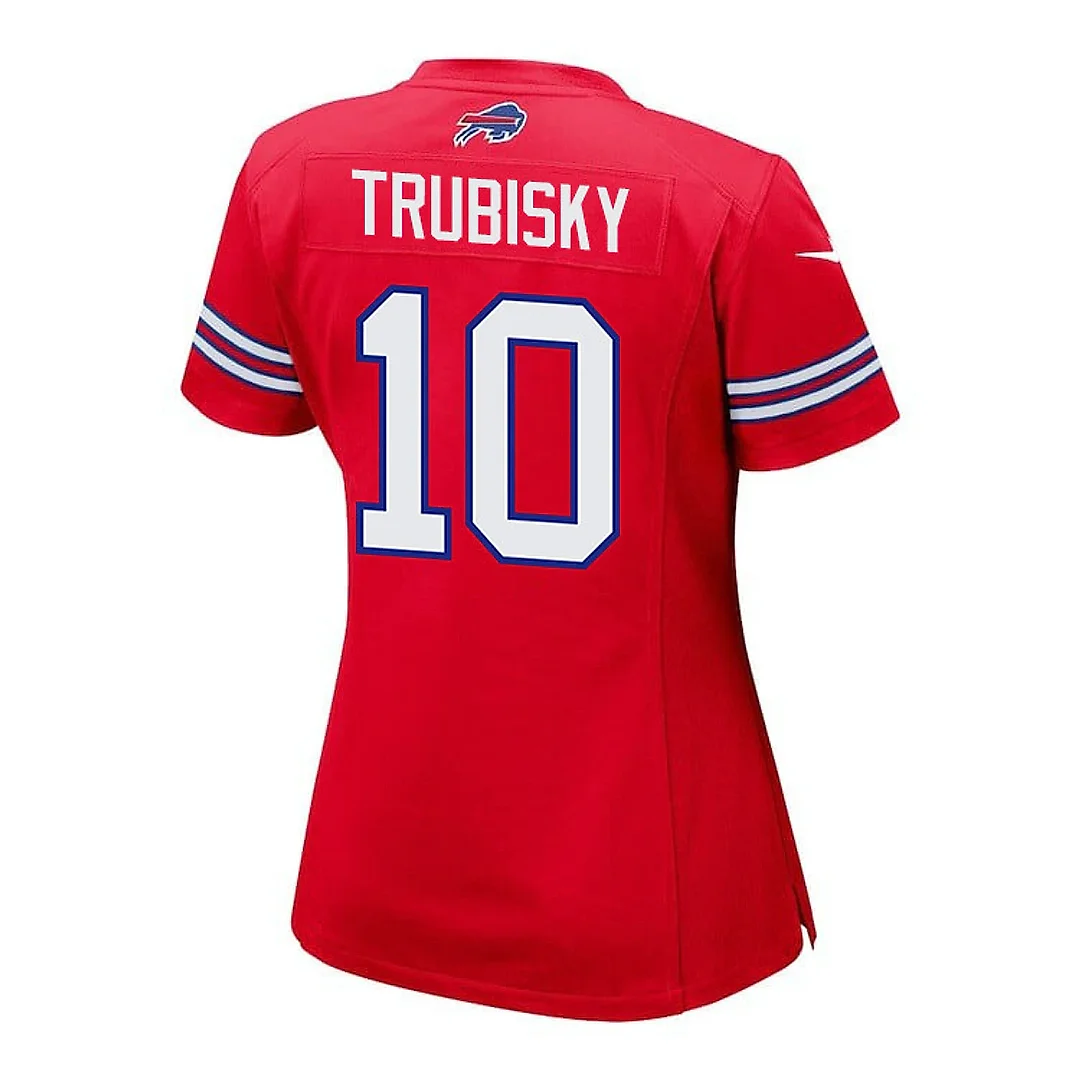 Zennovawear Mitch Trubisky 10 Buffalo Bills Team Game Women Jersey - Red