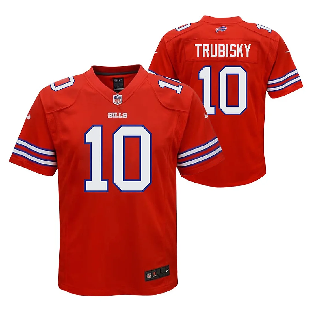 Zennovawear Mitch Trubisky 10 Buffalo Bills Team Game YOUTH Jersey - Red