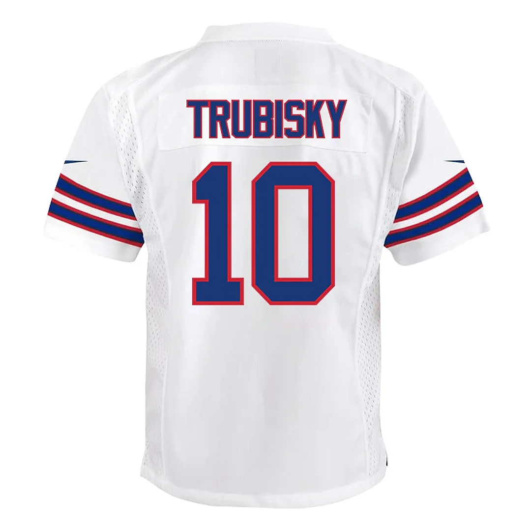 Zennovawear Mitch Trubisky 10 Buffalo Bills Team Game YOUTH Jersey - White