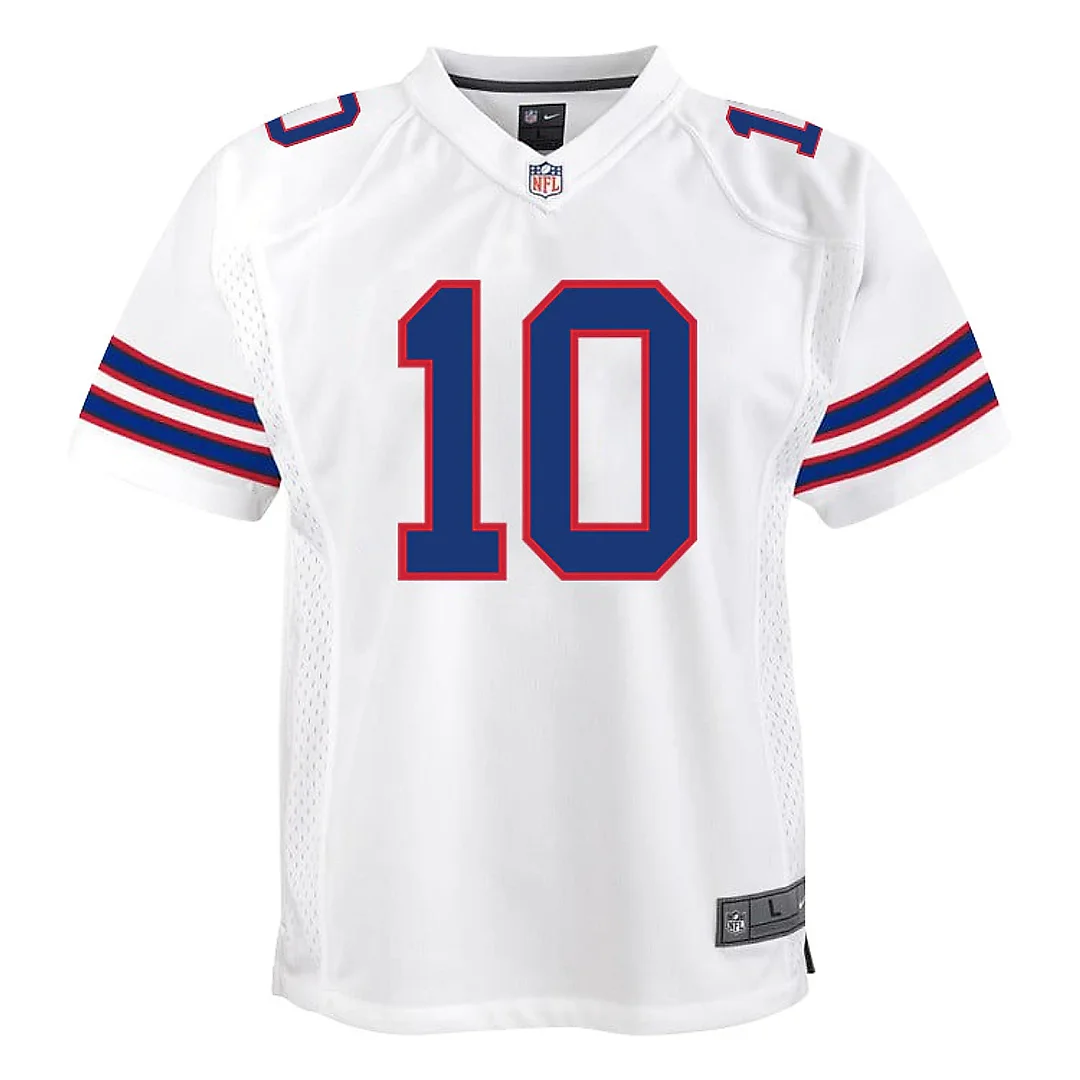 Zennovawear Mitch Trubisky 10 Buffalo Bills Team Game YOUTH Jersey - White