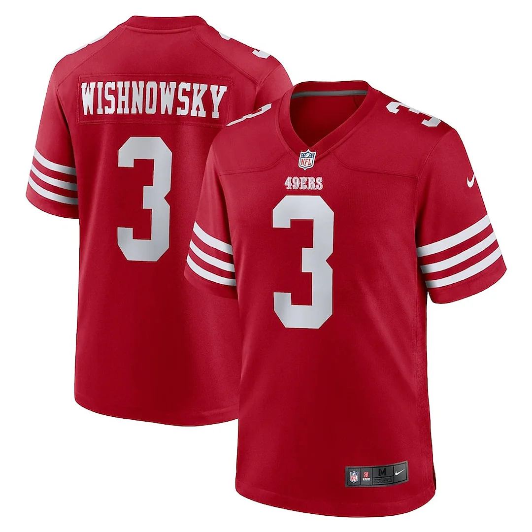 Zennovawear Mitch Wishnowsky 3 San Francisco 49ers Game Men Jersey - Scarlet