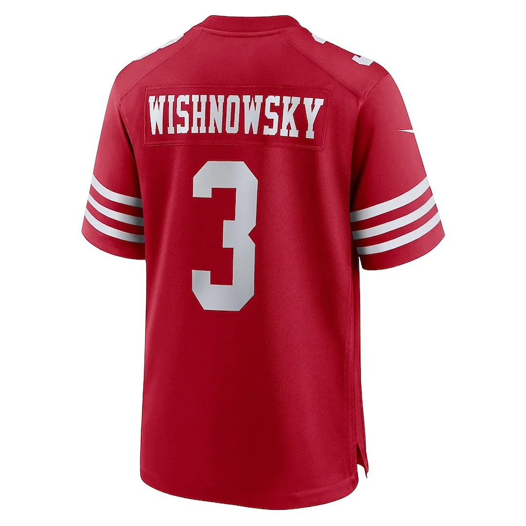 Zennovawear Mitch Wishnowsky 3 San Francisco 49ers Game Men Jersey - Scarlet