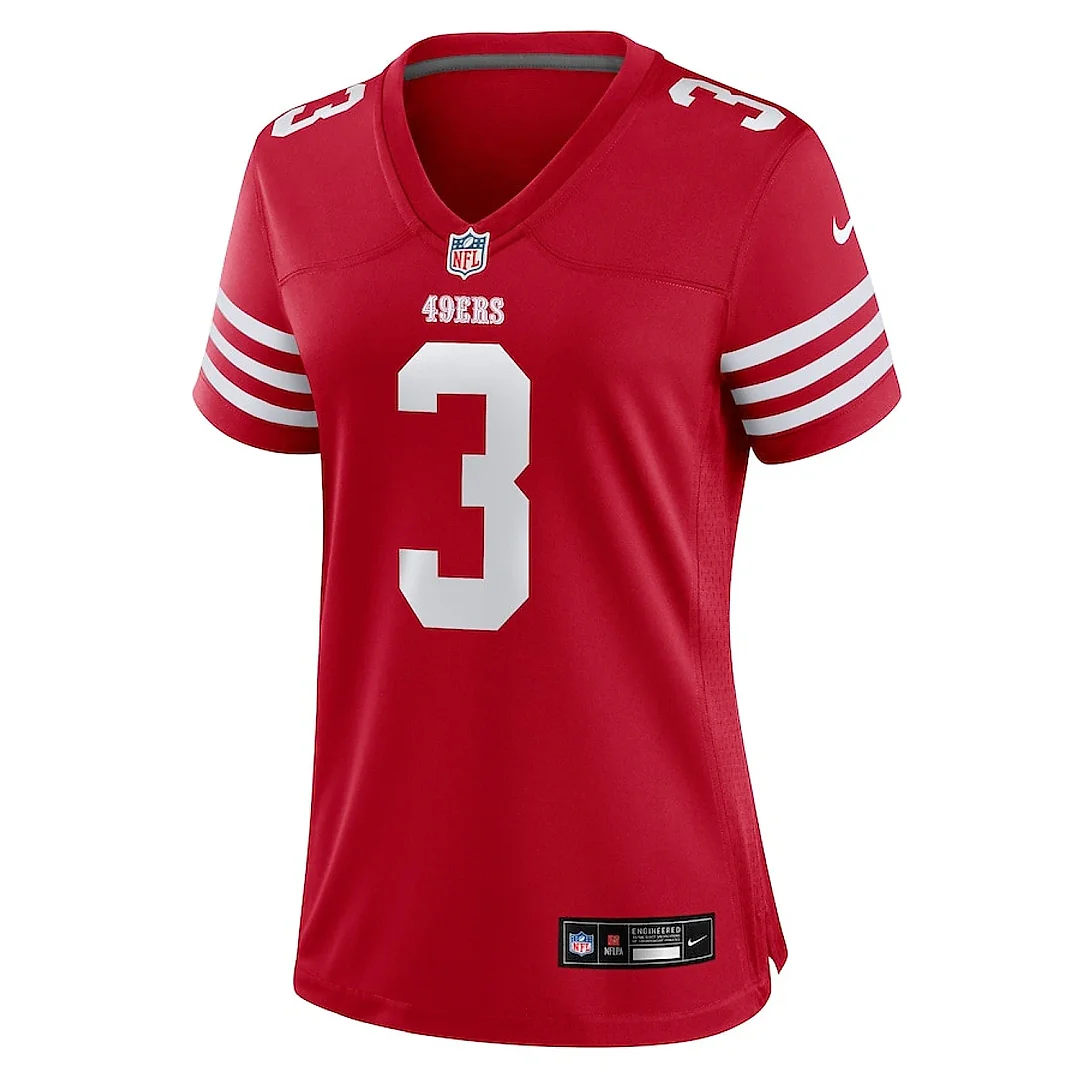 Zennovawear Mitch Wishnowsky 3 San Francisco 49ers Women's Game Jersey - Scarlet