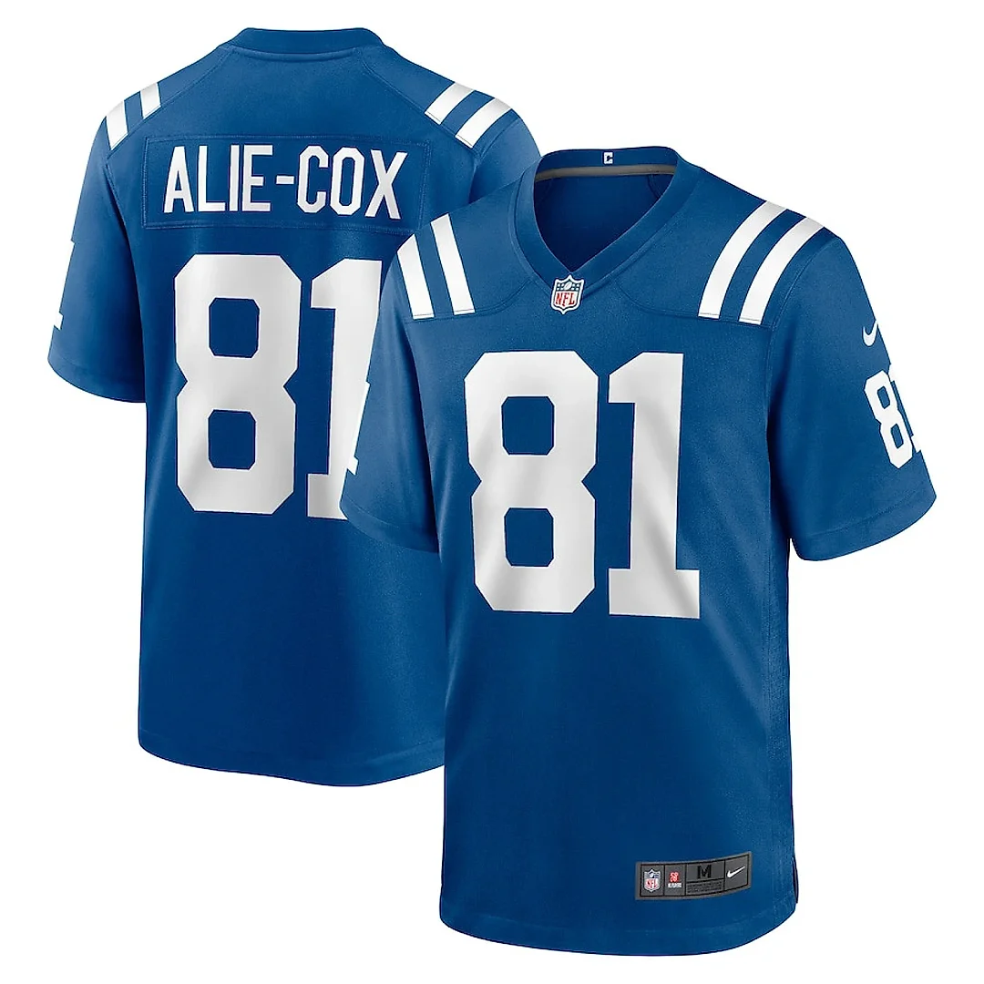 Zennovawear Mo Alie-Cox 81 Indianapolis Colts Men Team Game Jersey - Royal