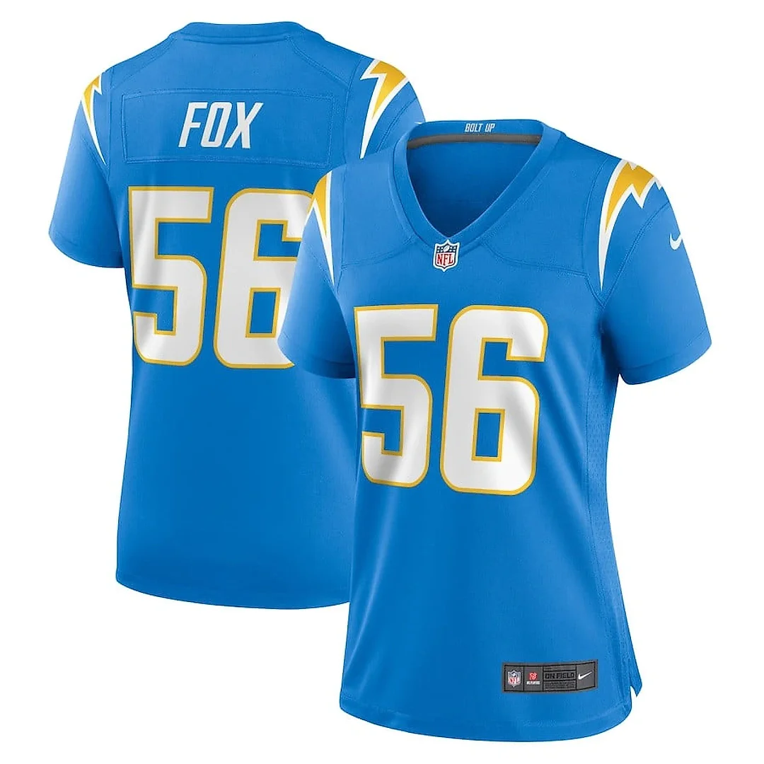 Zennovawear Morgan Fox 56 Los Angeles Chargers Women's Game Jersey - Powder Blue