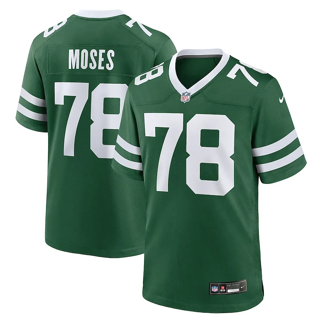 Zennovawear Morgan Moses 78 New York Jets Team Game Men Jersey - Legacy Green