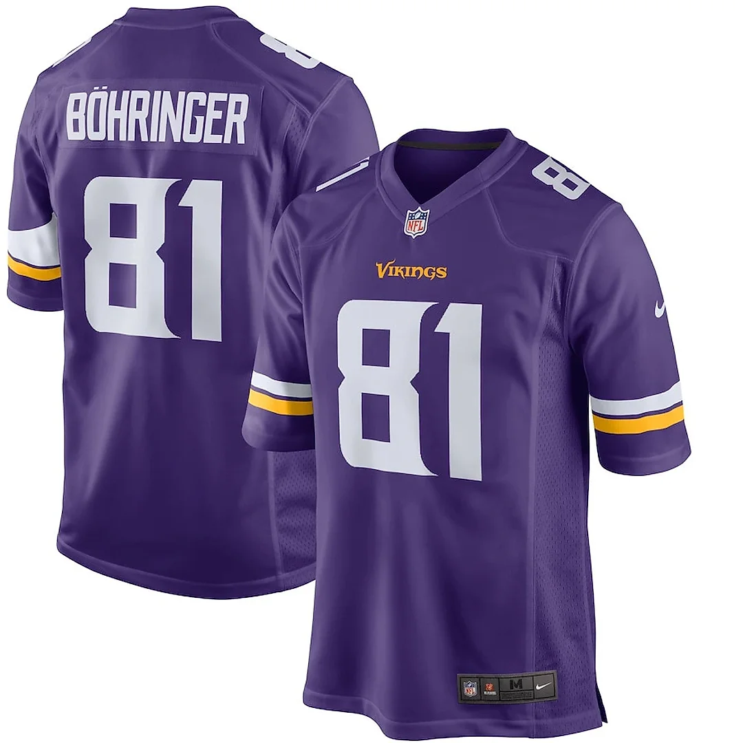 Zennovawear Moritz Bohringer 81 Minnesota Vikings Men Team Color Game Jersey - Purple