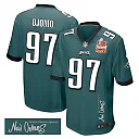 Zennovawear Moro Ojomo 97 Philadelphia Eagles Super Bowl LIX Champions Patch 'New Orleans - Where Passion Ignites' EMBROIDERED Game Men Jersey...