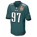 Zennovawear Moro Ojomo 97 Philadelphia Eagles Super Bowl LIX Champions Patch Game Men Jersey - Midnight Green