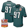 Zennovawear Moro Ojomo 97 Philadelphia Eagles Super Bowl LIX Champions Patch Game Men Jersey - Midnight Green