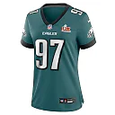 Zennovawear Moro Ojomo 97 Philadelphia Eagles Super Bowl LIX Women's Jersey - Midnight Green